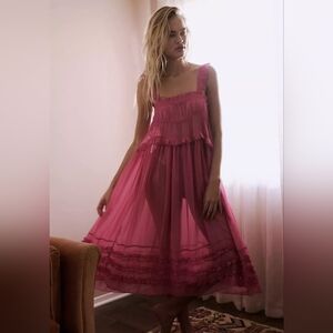 Free People Intimately Moon Phase Mid Slip Sheer Dress